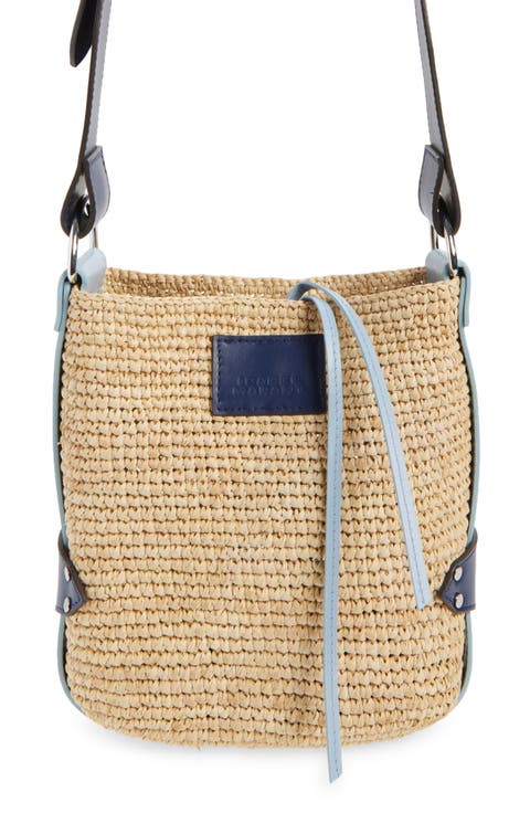 Mini Bayia Raffia Bucket Bag