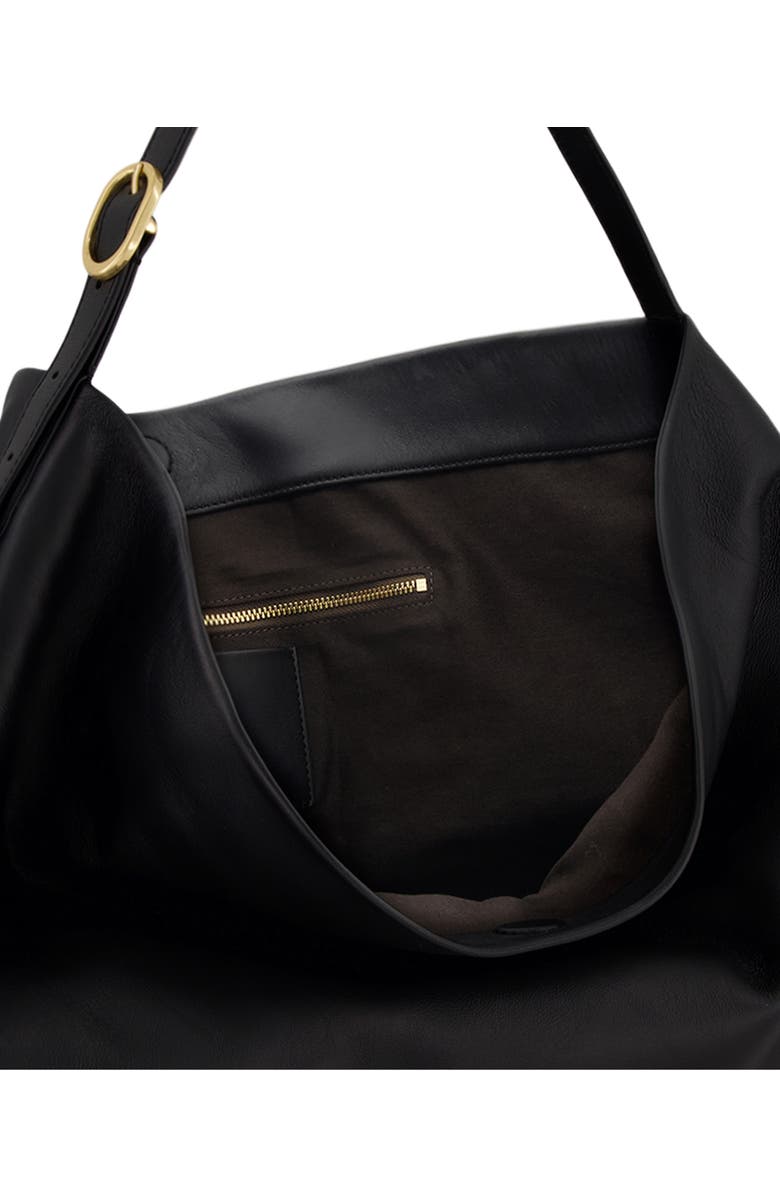 Vince Medium Plonge Vivian Leather Hobo Bag, Alternate, color, Black