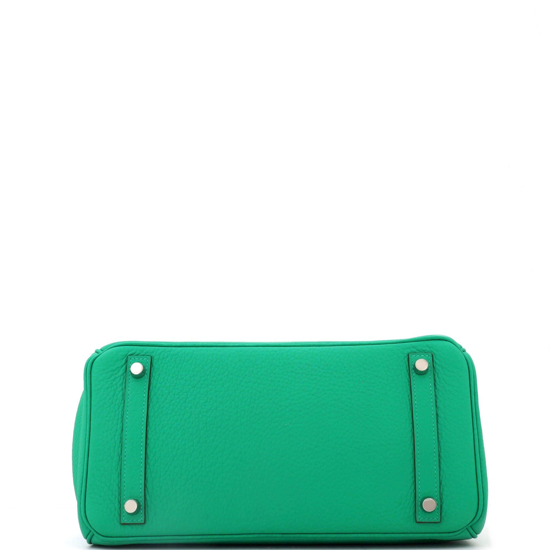 Pre-Owned Hermes Birkin Handbag Green Clemence with Palladium Hardware 30, Alternate, color, Menthe