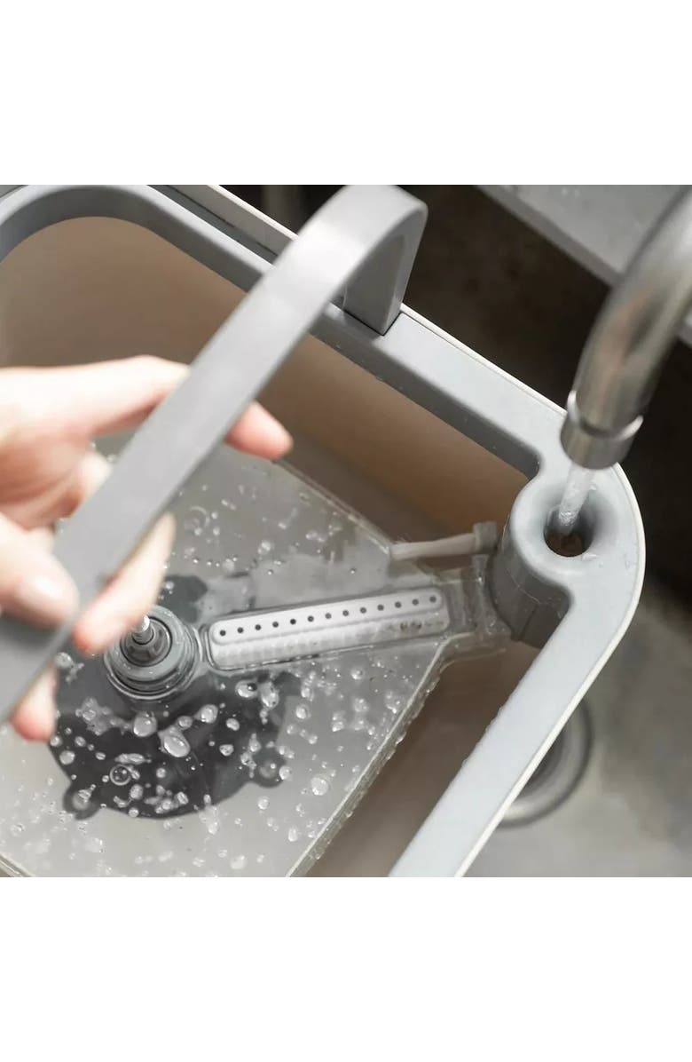 OU Rotating Stainless Steel Spin Mop with Separation Bucket, Alternate, color, White