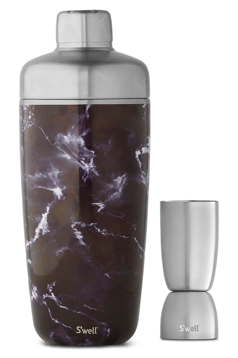 Cocktail Shaker Set, Main, color, BLACK MARBLE