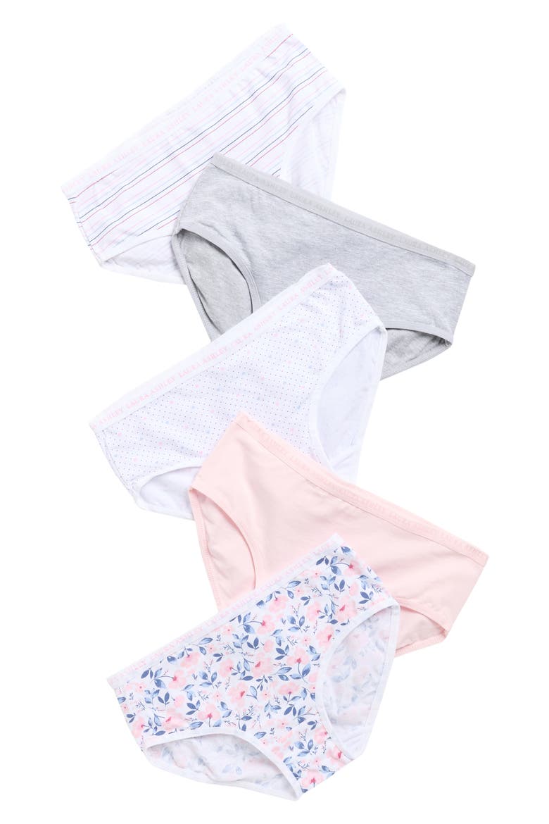 Kids' Assorted 5-Pack Bikini Briefs, Main, color, HEART AND DOT