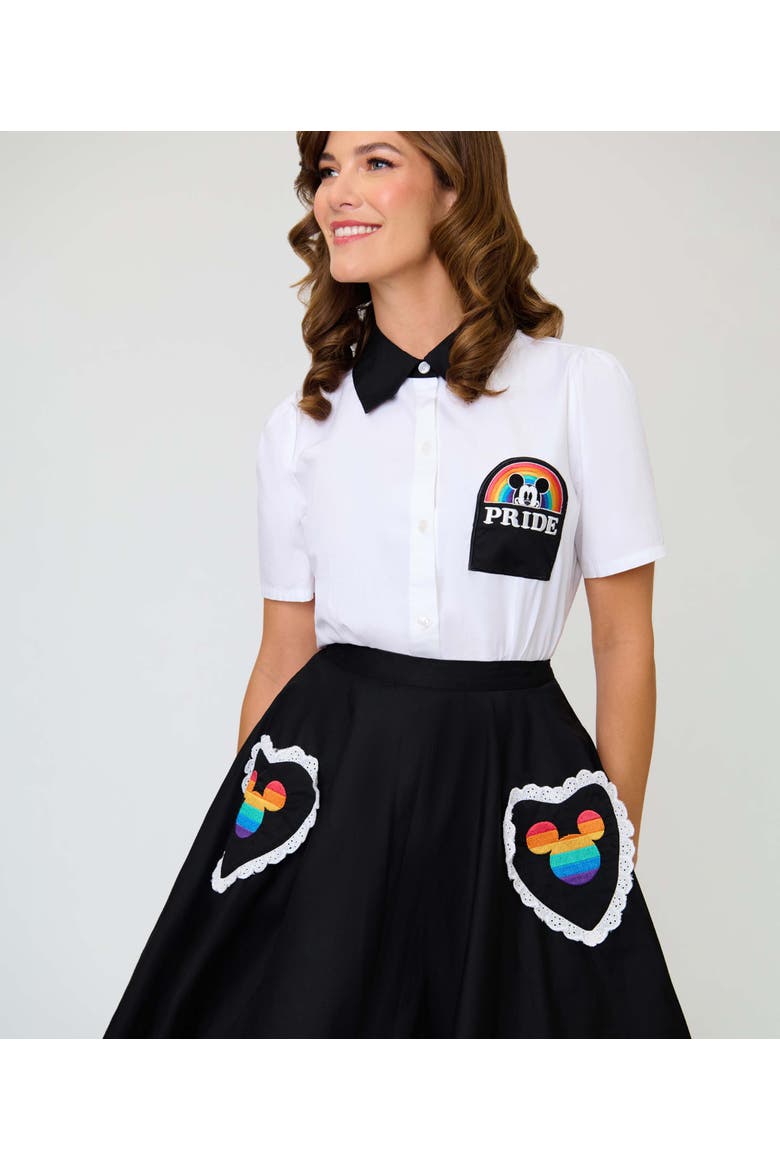 Sally Swing Skirt, Alternate, color, Black Mickey Pocket