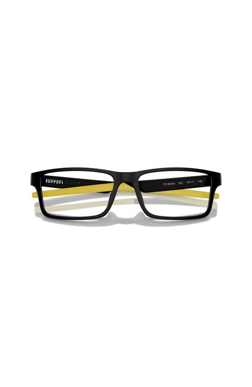 Scuderia Ferrari 57mm Rectangle Optical Glasses In Black