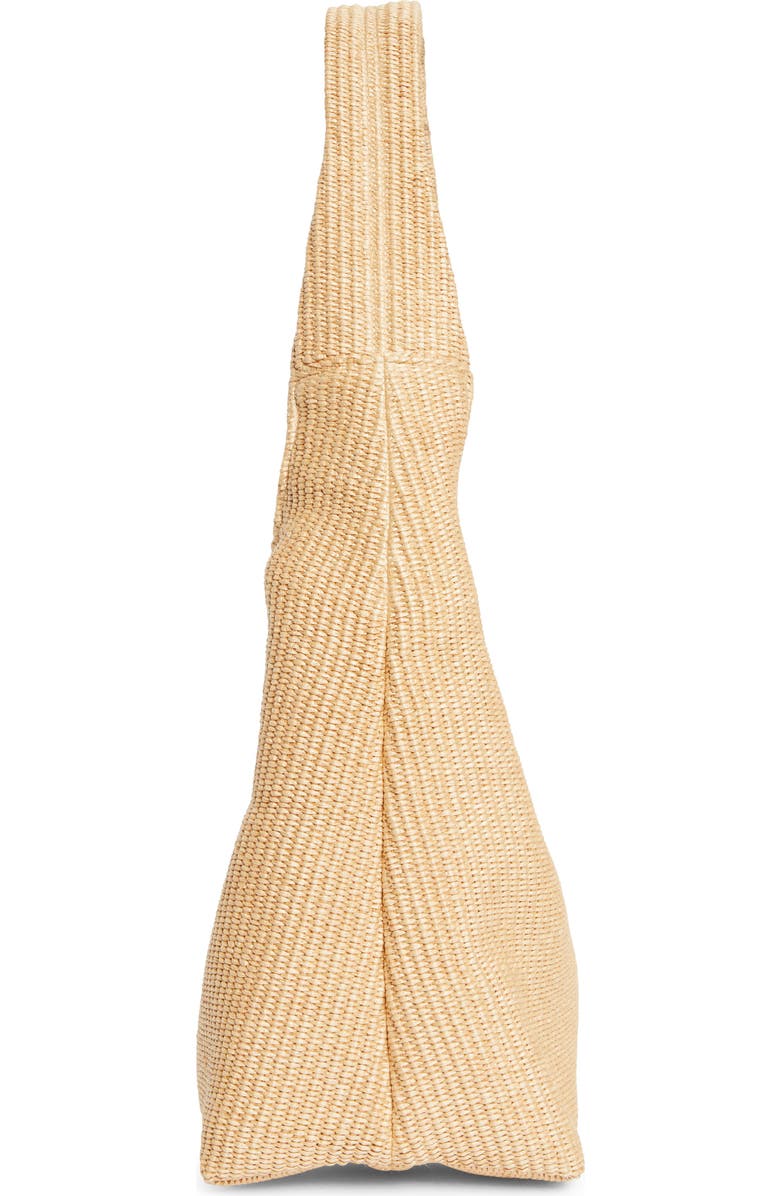 Jimmy Choo Large Beach Diamond Woven Raffia Hobo Bag, Alternate, color,