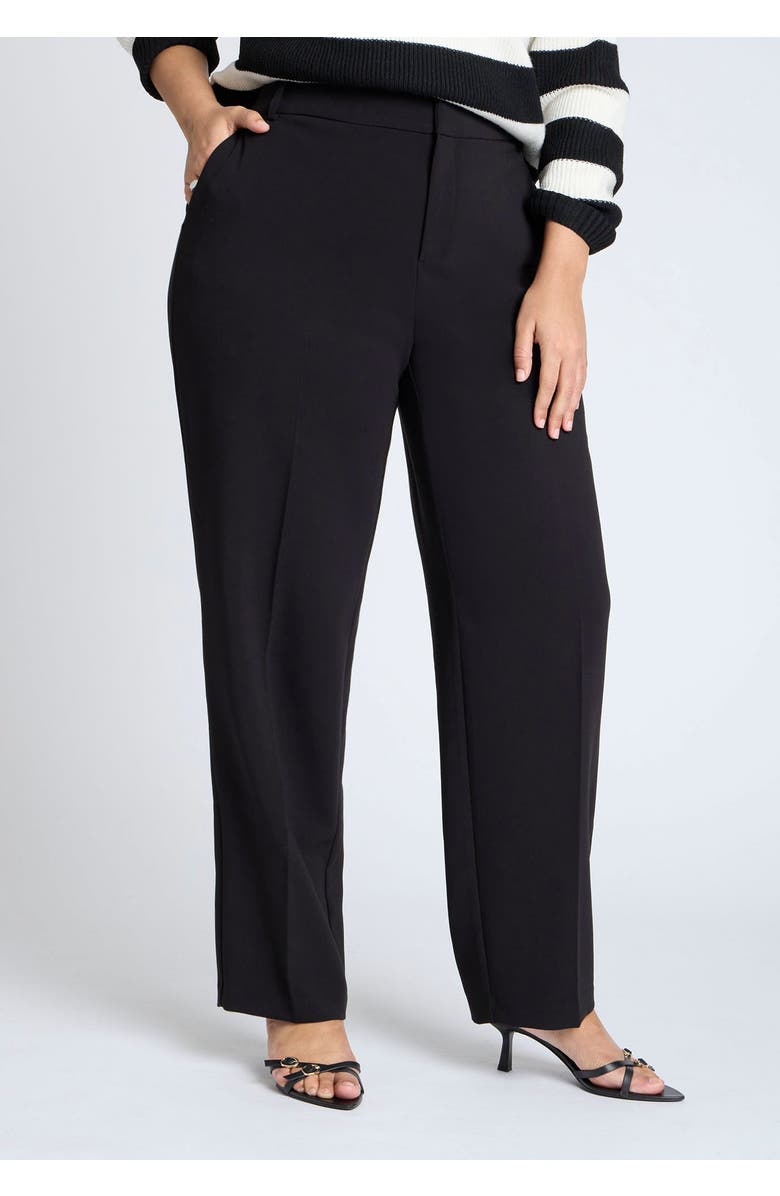ELOQUII The 365 Straight Leg Pant, Alternate, color, Black Onyx
