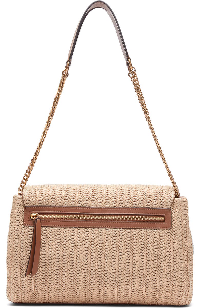 rag & bone Large Chelsea Straw Flap Crossbody Bag, Alternate, color,