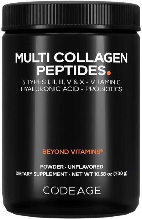 Multi Collagen Peptides + Probiotics Powder Supplement