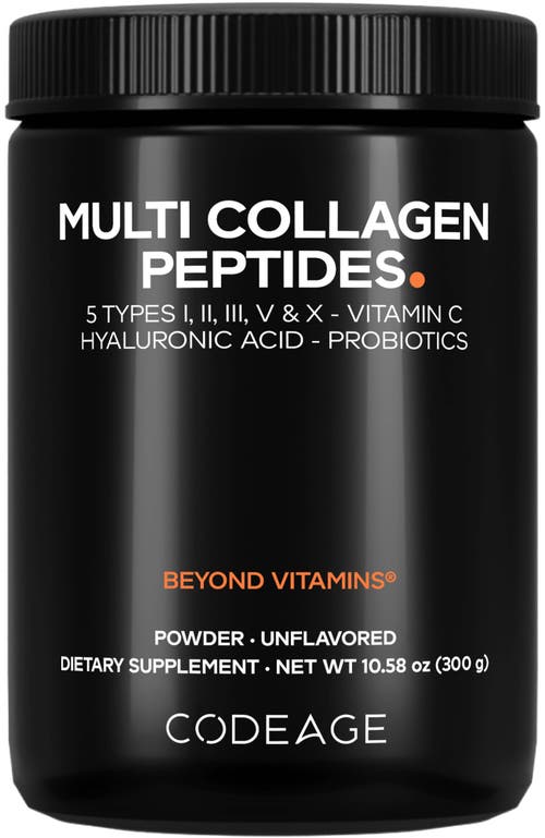 Codeage Multi Collagen Peptides + Probiotics Powder Supplement in White 