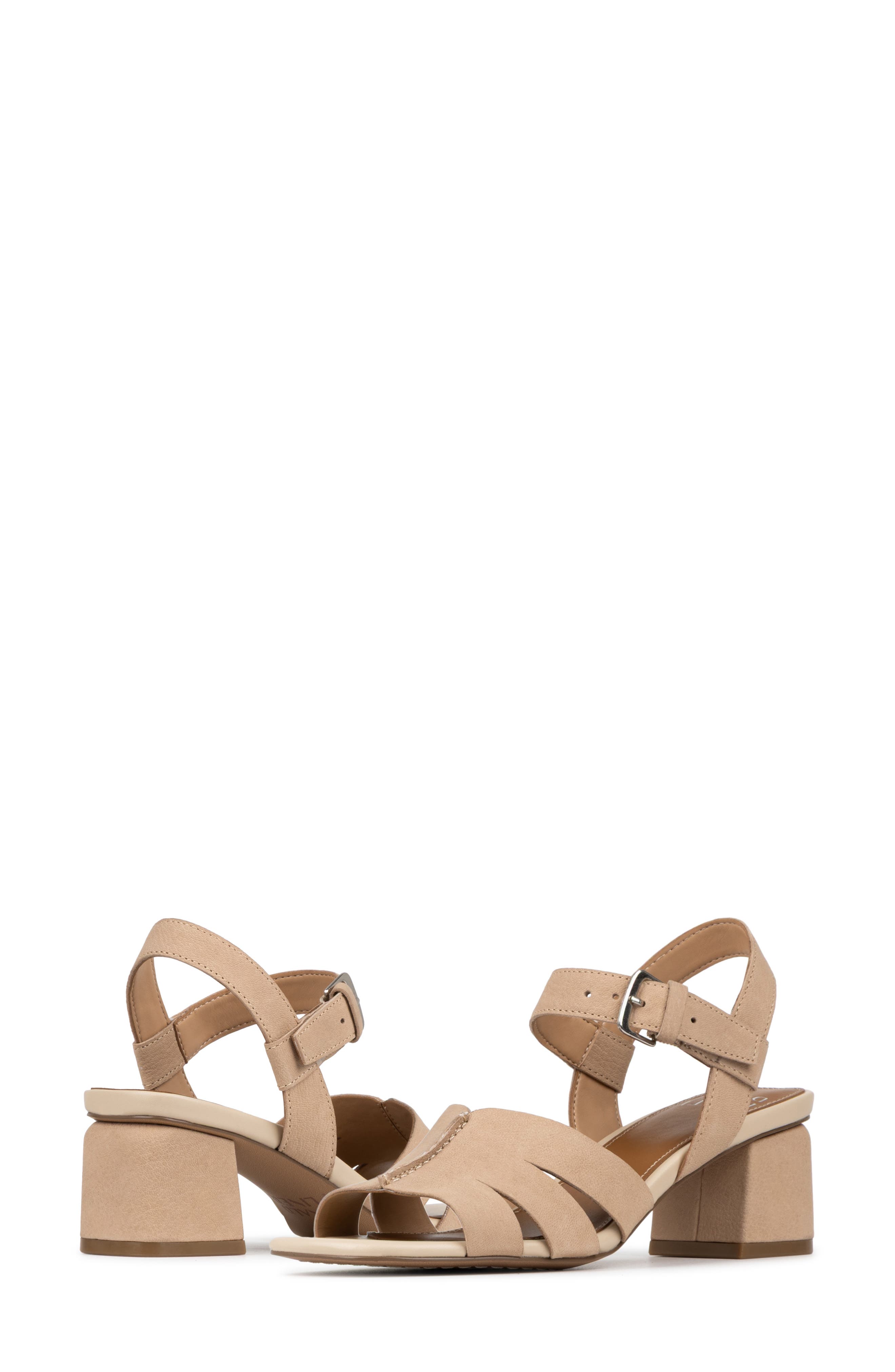 Joyus Block Heel Sandal, Alternate, color, ALMOND