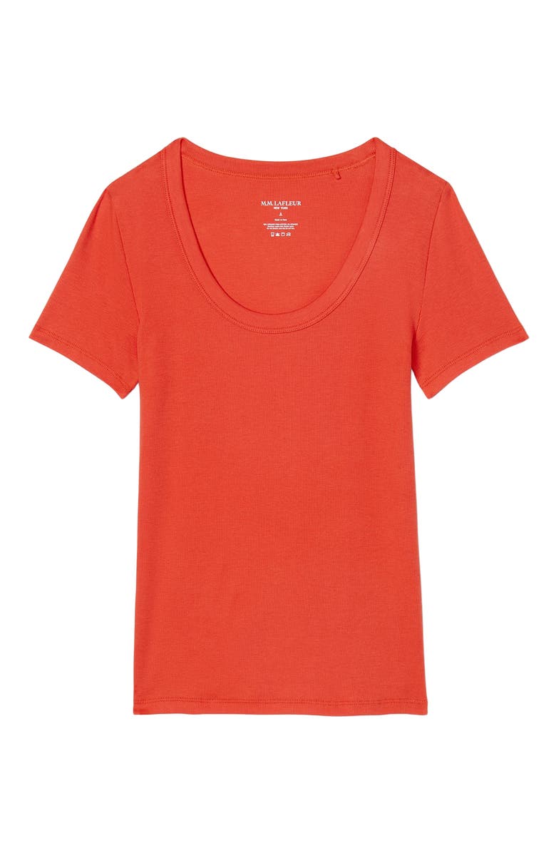 M.M.LaFleur Avi Scoopneck T-Shirt - Organic Ribbed Pima Cotton, Alternate, color, 