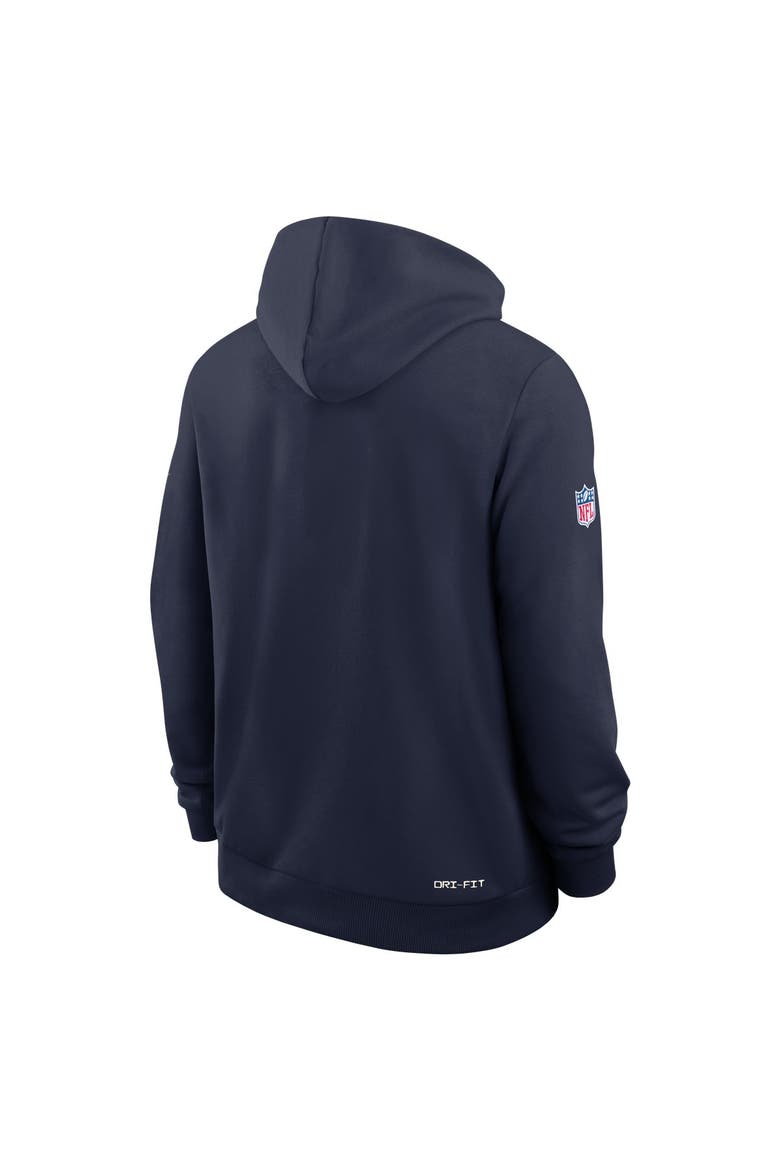 Men's Nike College Navy Seattle Seahawks Sideline Standard Issue Top Prospect Dri-FIT Hoodie, Alternate, color, College Navy