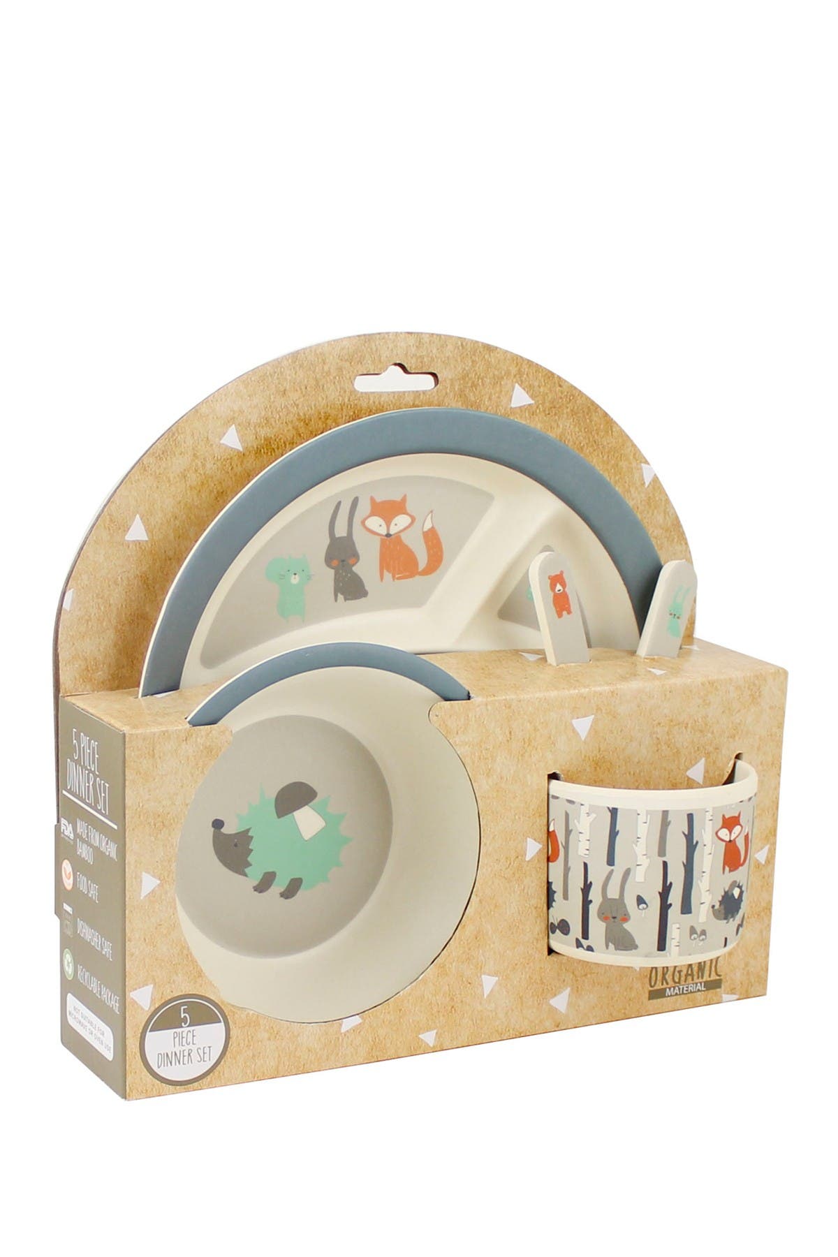 AZZURE HOME Grey Woodland Animal 5-Piece Kids Meal Set | Nordstromrack