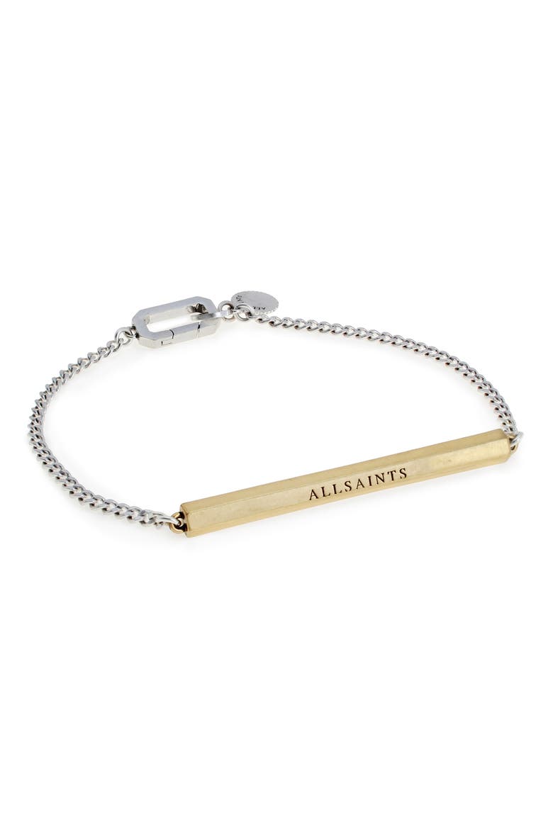Bar Chain Flex Bracelet, Main, color, TWO TONE