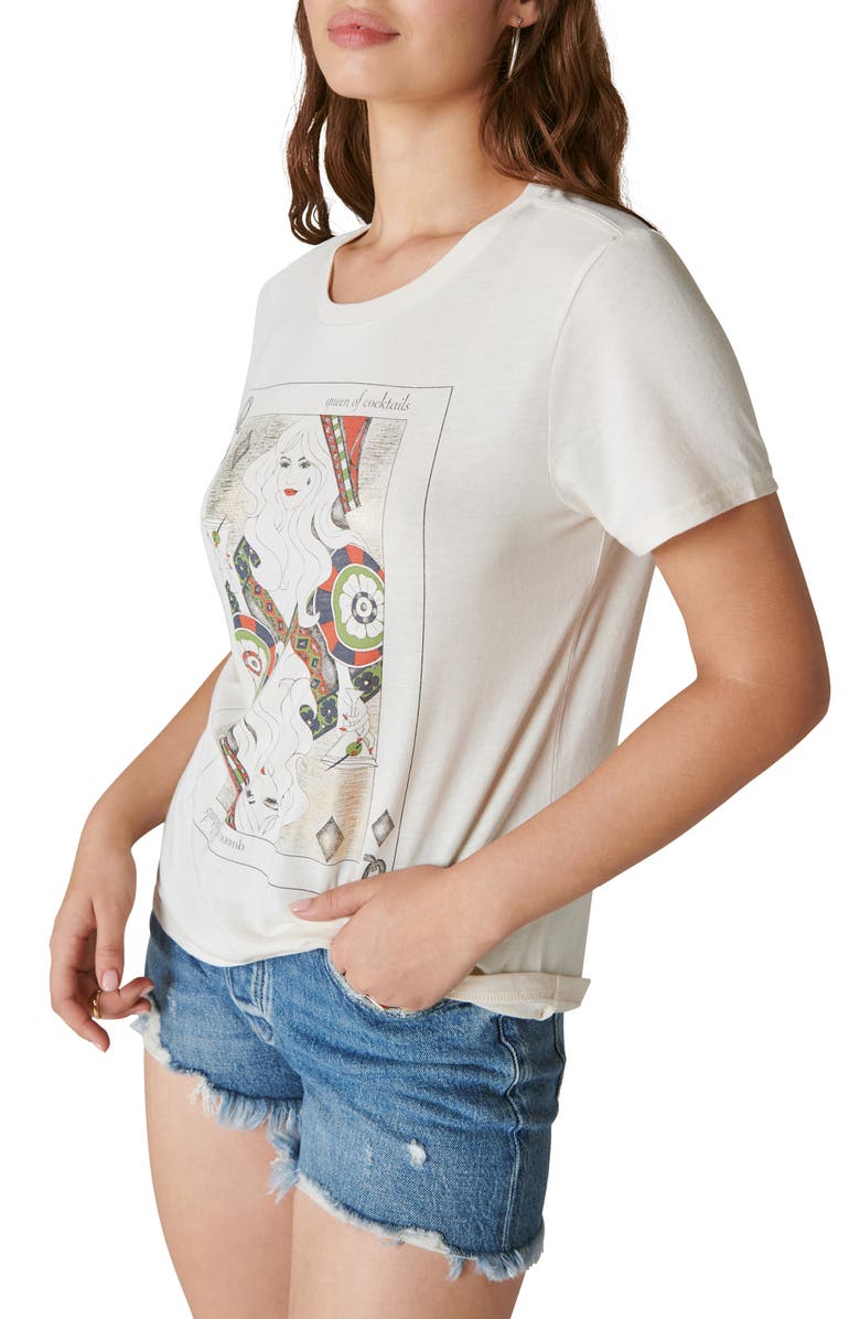 Lucky Brand Queen of Cocktails Graphic T-Shirt, Alternate, color,