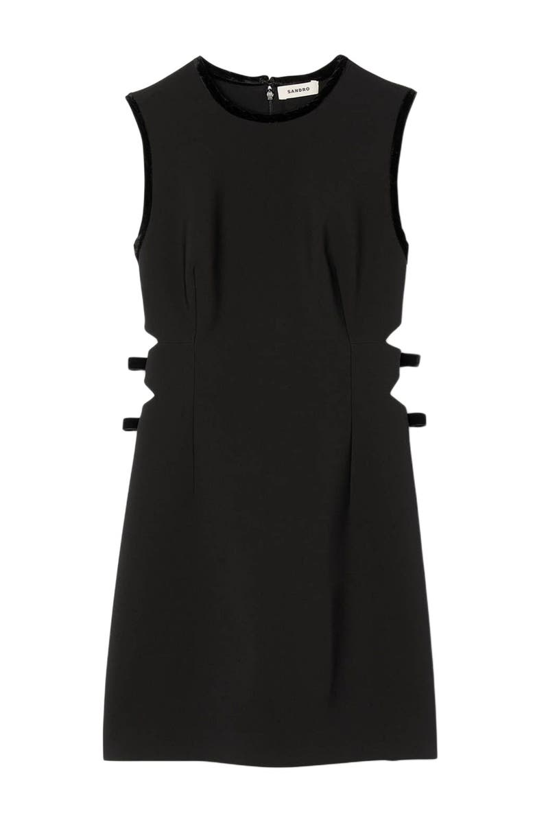 SANDRO Short dress with cutouts, Alternate, color, Black