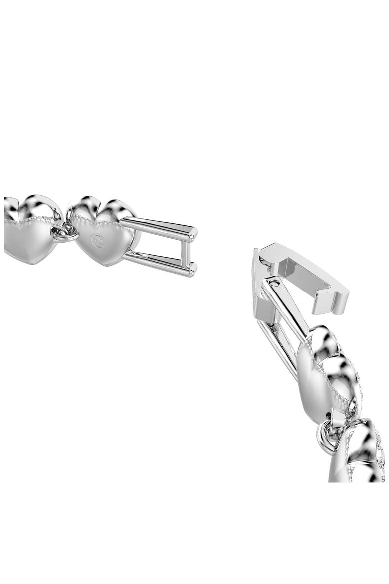 x Ariana Grande Angelic Crystal Heart Line Bracelet, Alternate, color, WHITE/ SILVER