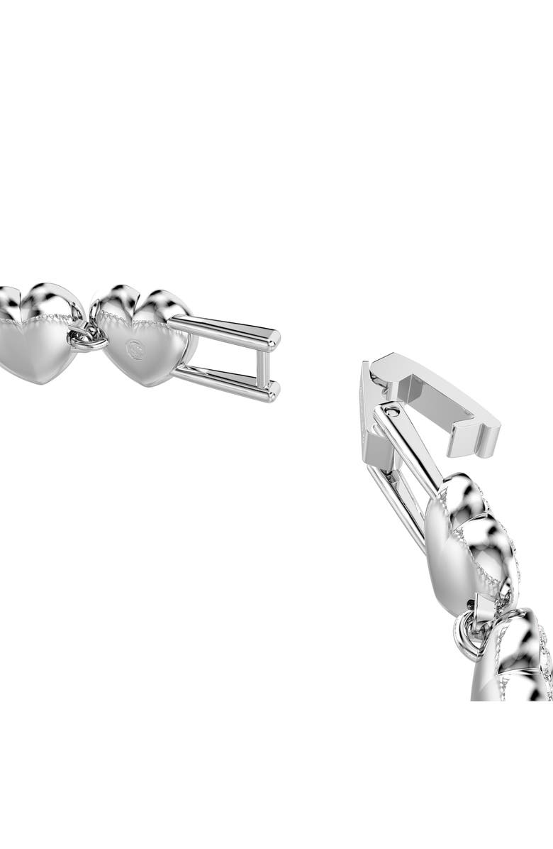Swarovski x Ariana Grande Angelic Crystal Heart Line Bracelet, Alternate, color, 