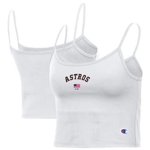 Women's Champion White Houston Astros America Scoop Tank Top