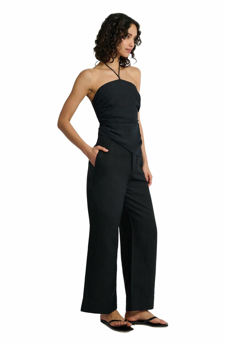 Onia Air Linen Paperbag Trouser, Alternate, color, 