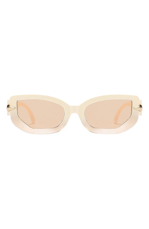 Elle 58mm Polarized Geometric Sunglasses