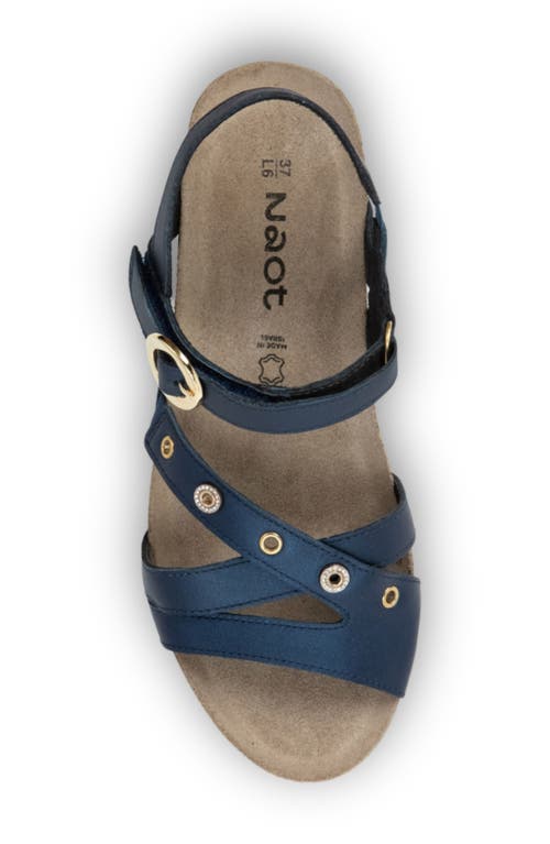 Naot Sparkle Wedge Sandal In Blue