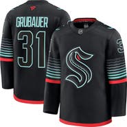 FANATICS Men's Fanatics Philipp Grubauer Black Seattle Kraken Alternate Premium Player Jersey