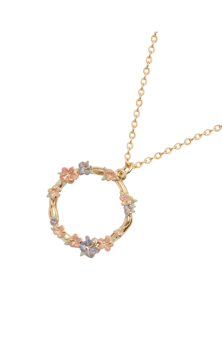 Fable England Hibiscus Necklace, Main, color, Multi & Gold
