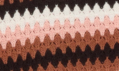 Nyc Knits By The Sweater Dept Stripe Crop Pullover Sweater In Rust Combo
