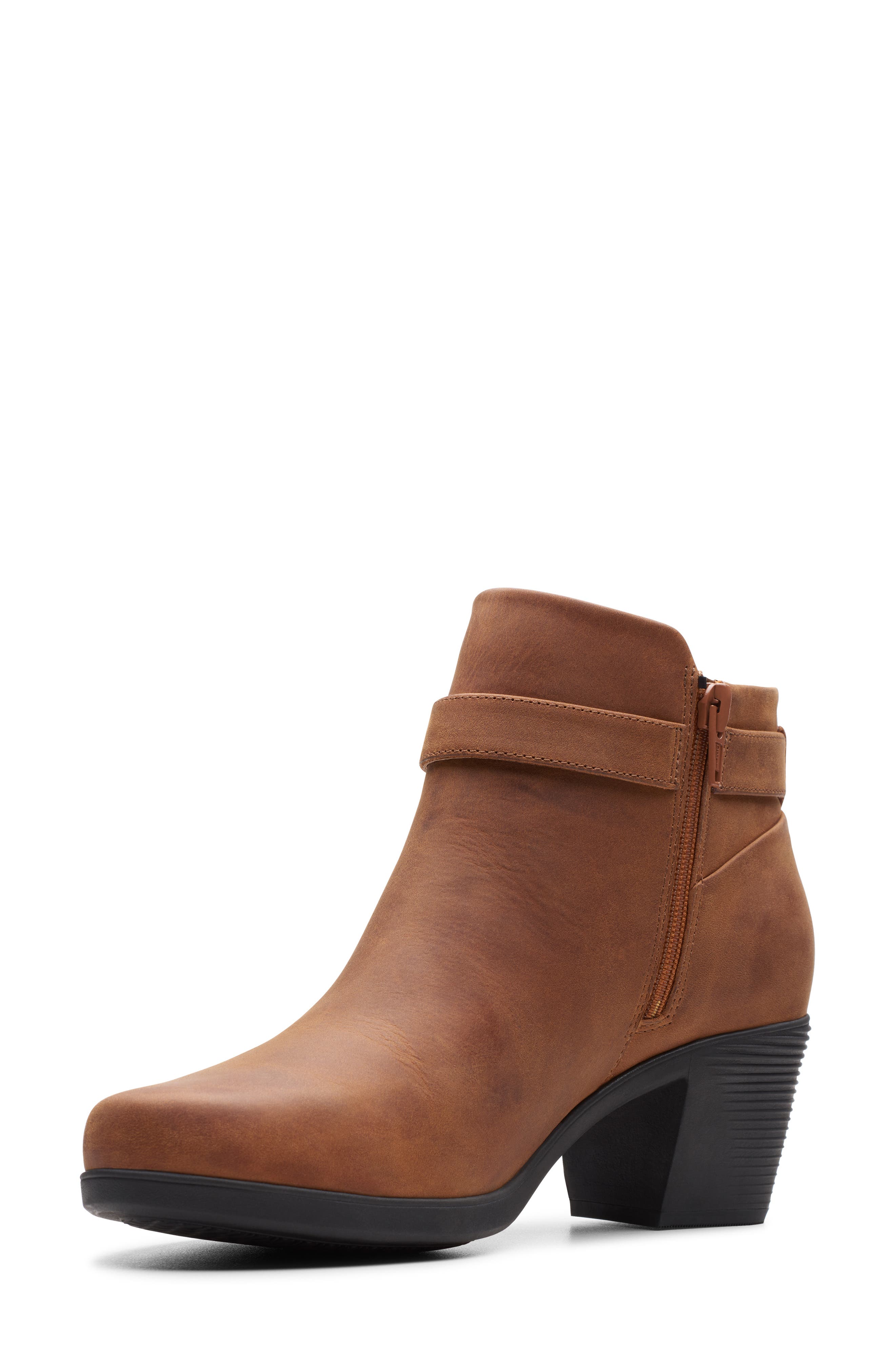 Un Lindel Bootie, Alternate, color, DARK TAN OILY LEATHER