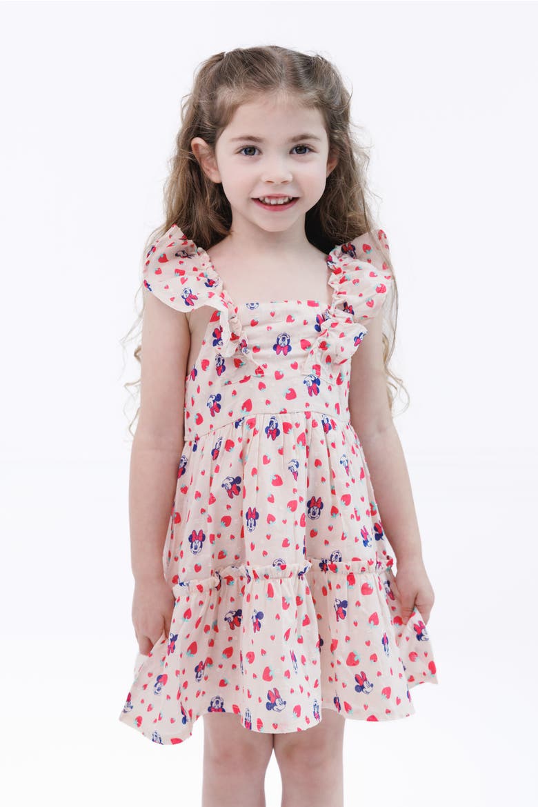 Minnie Mouse Sleeveless Flare Dress, Alternate, color, Peach Minnie Mouse