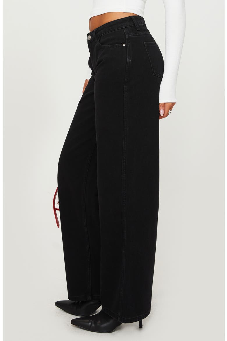 Maryanne Mid Rise Relaxed Fit Jeans, Alternate, color, BLACK