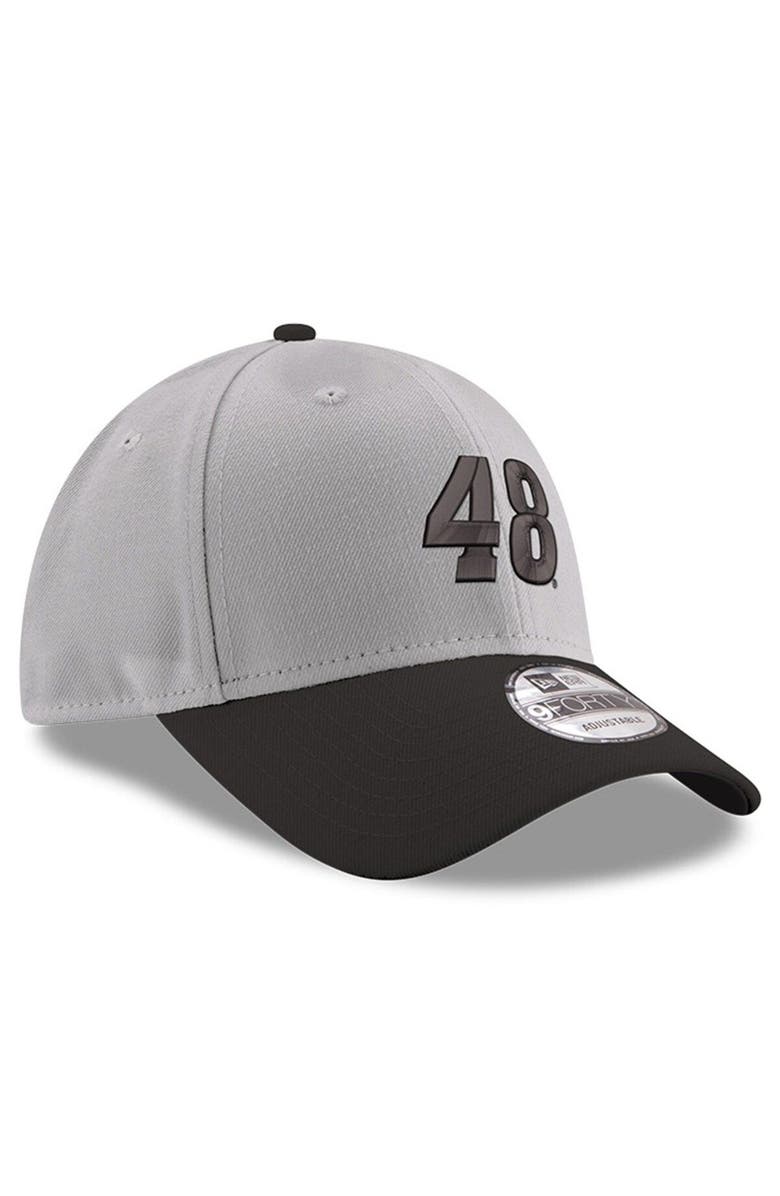 New Era Men's New Era Gray/Black Alex Bowman 9FORTY Snapback Adjustable Hat, Alternate, color, Gray