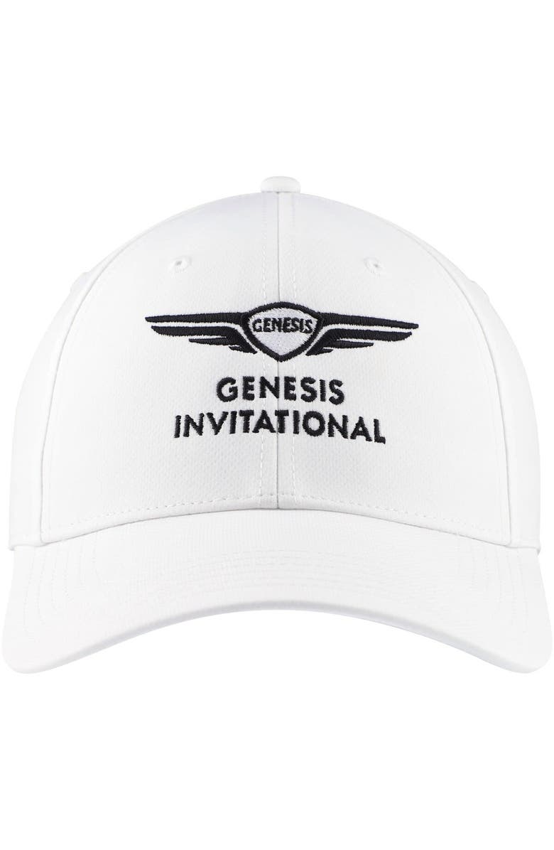AHEAD Men's Ahead White Genesis Invitational Stratus Structured Ultimate Fit Adjustable Hat, Alternate, color, White