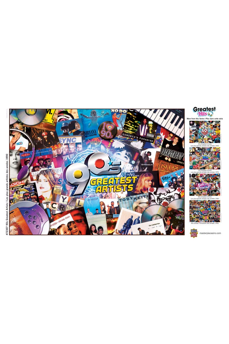 90's Artists 1000 Piece Jigsaw Puzzle, Alternate, color, Multicolor
