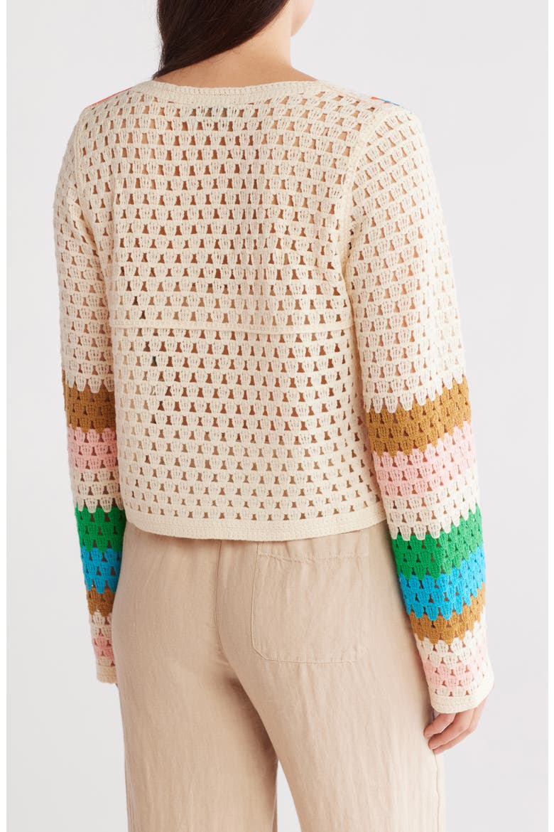 Crochet Sweater Cardigan, Alternate, color, CROCHET SQUARES