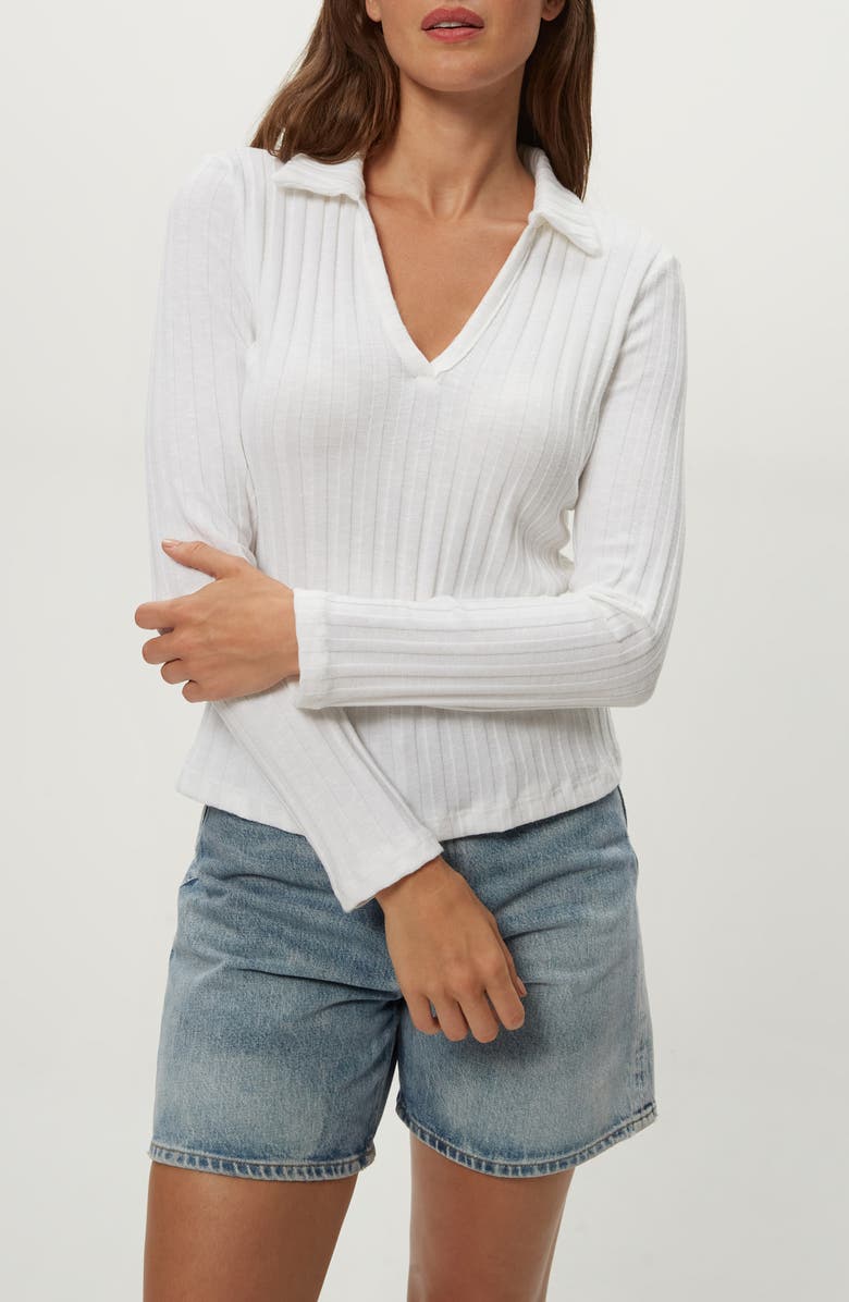 Michael Stars Liyah Long Sleeve Top, Alternate, color, White