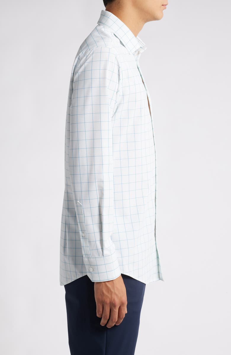 Mizzen+Main Leeward Trim Fit Check Performance Button-Up Shirt, Alternate, color, 