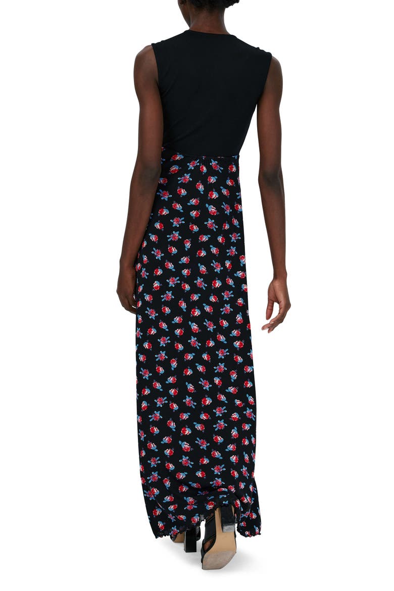 Marika Mixed Florals Mesh Dress, Alternate, color, FT/FORTUNE R DOT/BLK