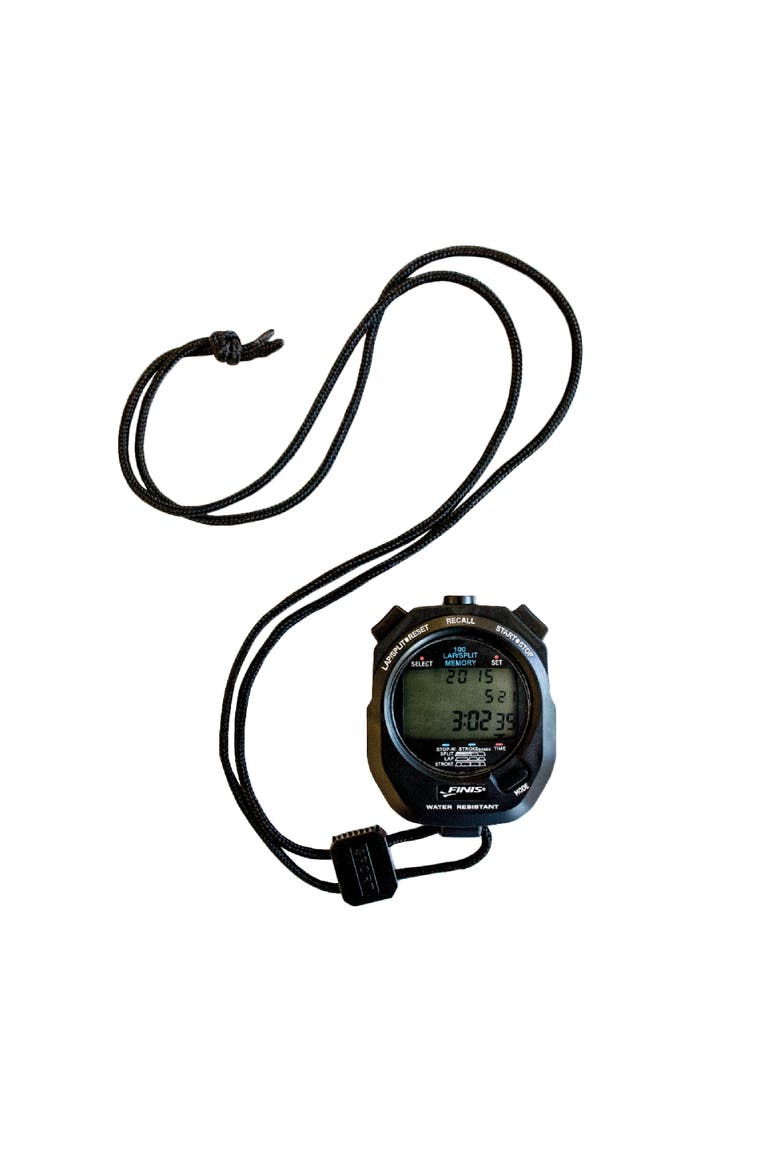 Waterproof Stopwatch for Swim Training 100 Split Memory Stroke Rate Mode Easy Read Display, Main, color, Black
