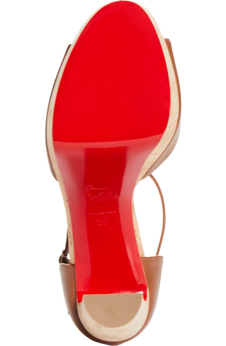 Christian Louboutin Sandaloo Cork Platform Sandal, Alternate, color, Cuoio/ Cuoio