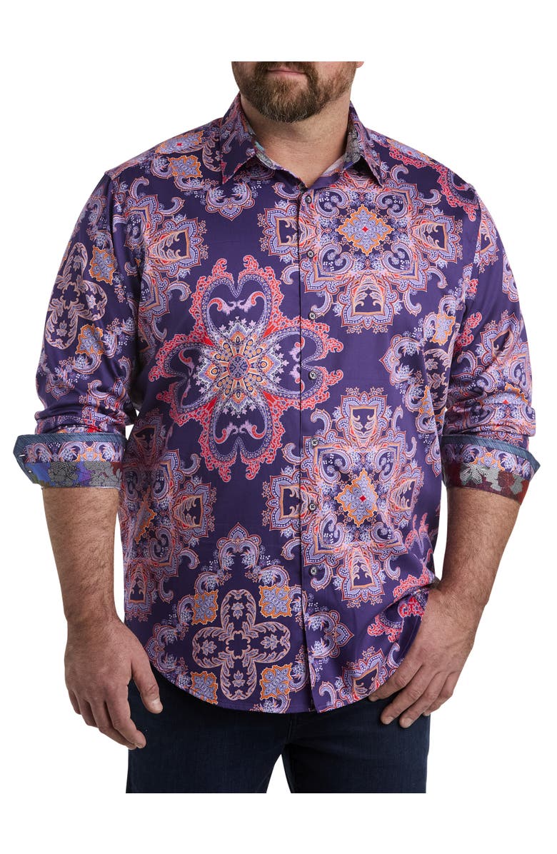 Robert Graham Big & Tall Casino Royale Sport Shirt, Main, color, 