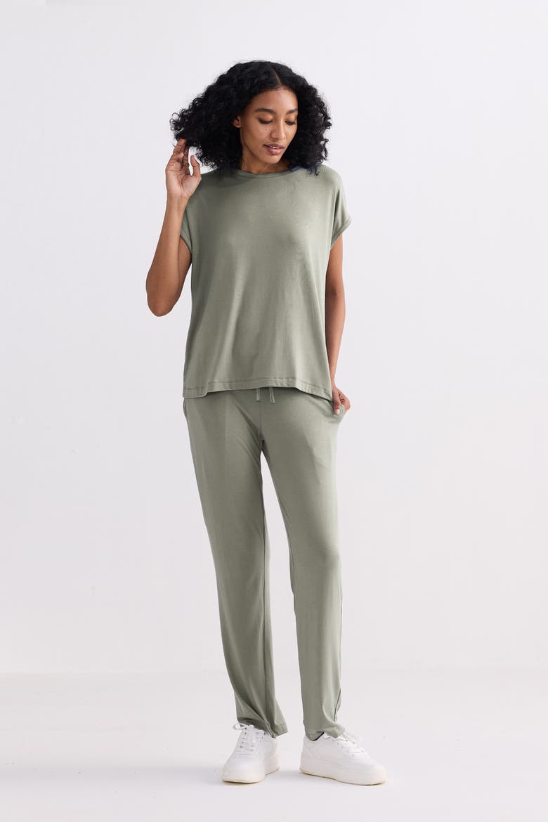 Relaxed Fit Tee Set, Alternate, color, Olive