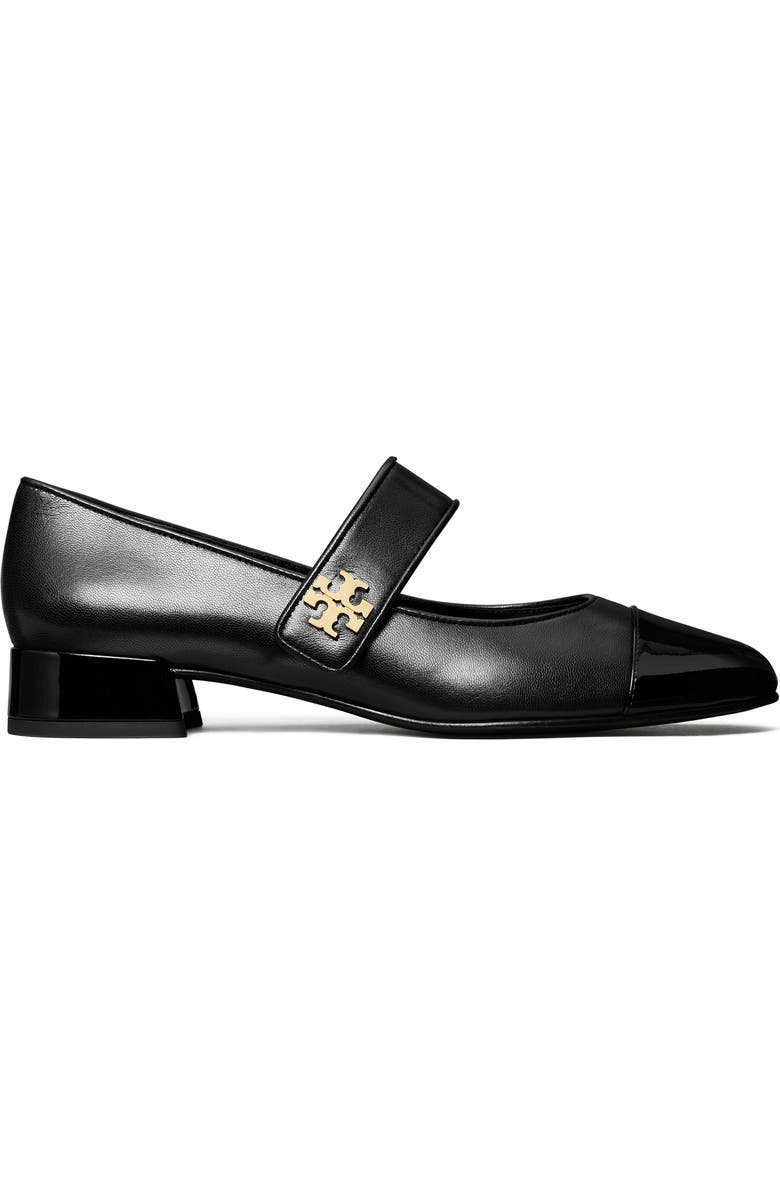 Tory Burch Cap Toe Mary Jane Pump, Alternate, color, Perfect Black / Perfect Black