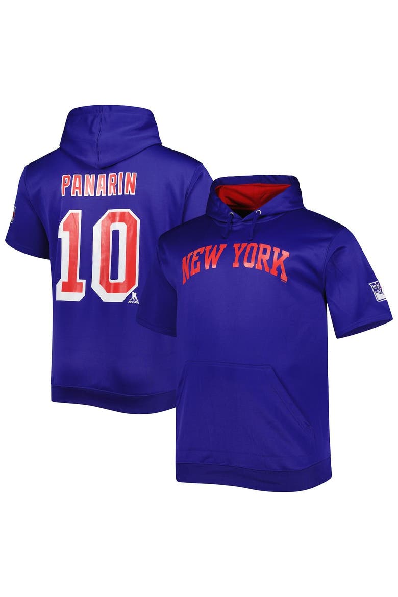 Men's Fanatics Branded Artemi Panarin Blue New York Rangers Big & Tall Name & Number Pullover Hoodie, Main, color, Blue