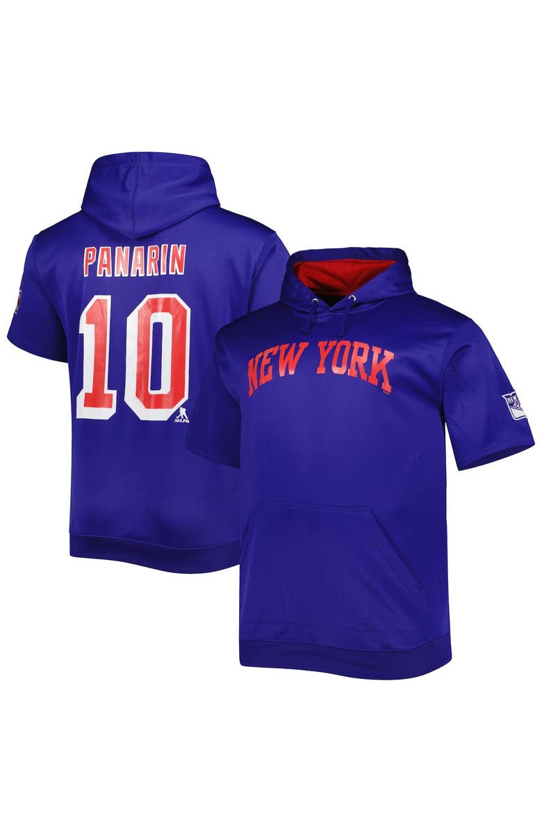 FANATICS Men's Fanatics Branded Artemi Panarin Blue New York Rangers Big & Tall Name & Number Pullover Hoodie, Main, color, Blue