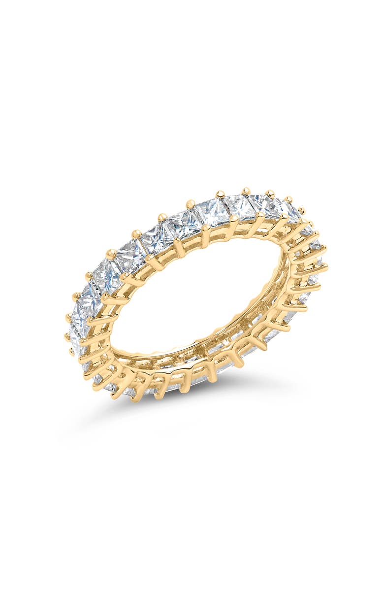 Haus of Brilliance 14K Yellow Gold 3.0 Cttw Shared Prong-Set Princess-cut Diamond Eternity Band Ring, Alternate, color, Yellow