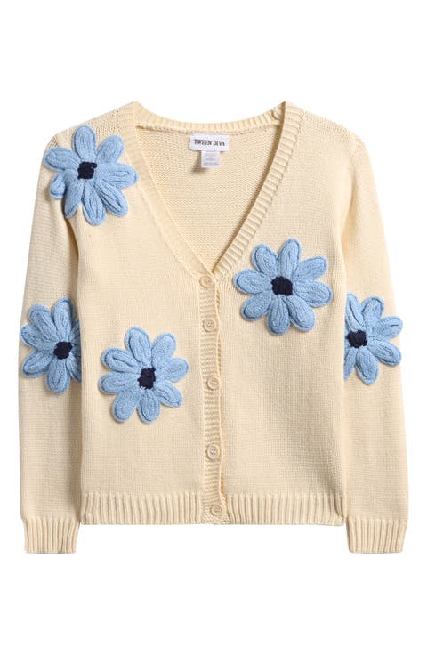Kids' 3D Flower Cardigan (Big Kid)