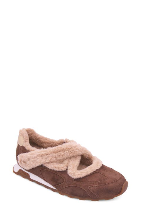Kore Bis Faux Fur Trimmed Leather Sneaker