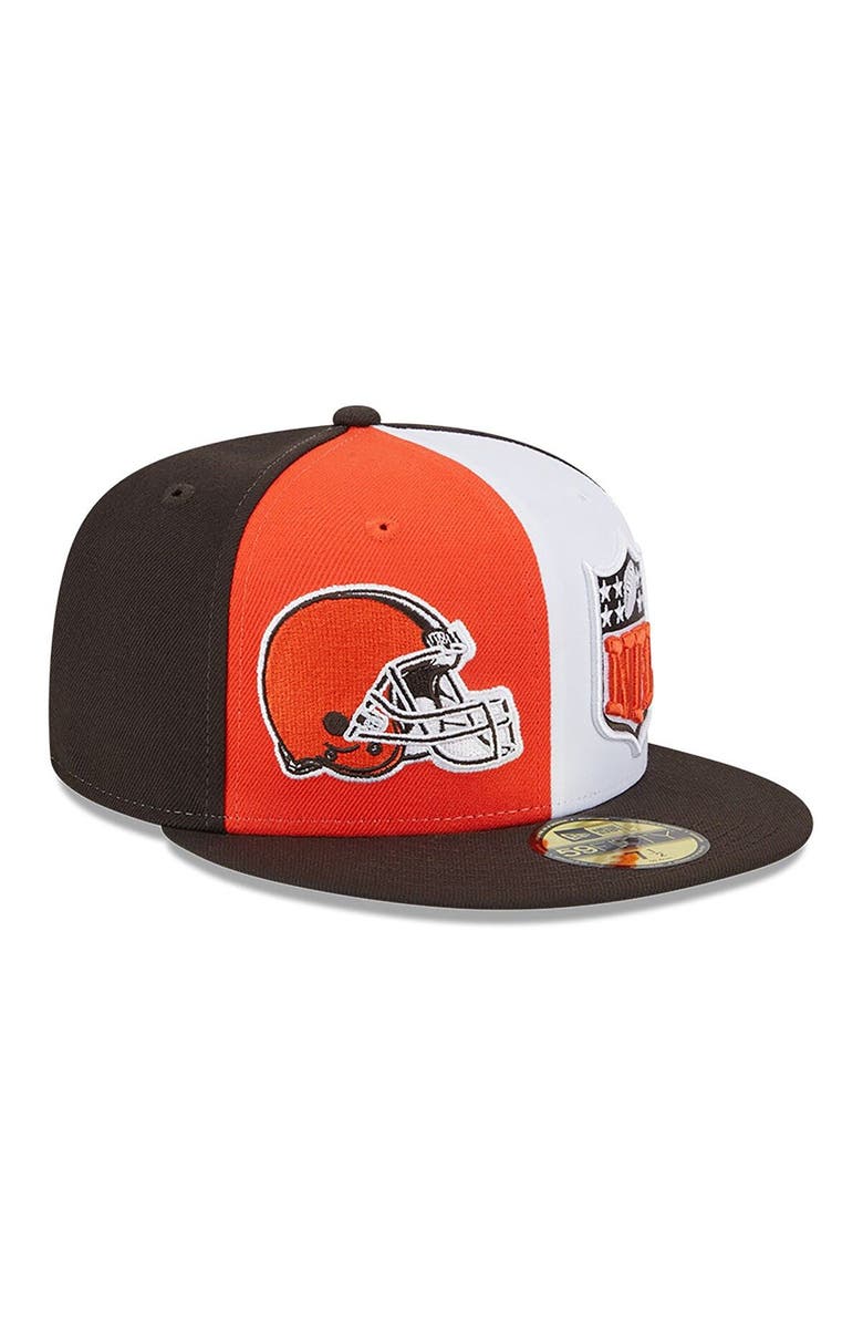 New Era Men's New Era Orange/Brown Cleveland Browns 2023 Sideline 59FIFTY Fitted Hat, Main, color, Orange